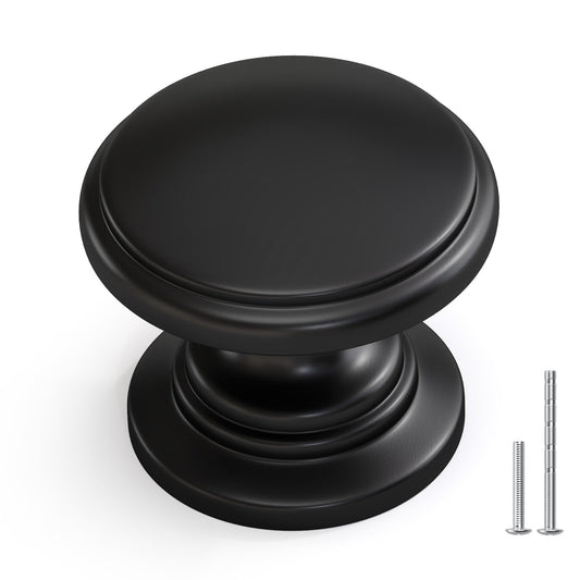 homdiy 20 Pack Black Cabinet Knobs Matte Black Drawer Knobs Kitchen Hardware for Bathroom, Cupboard, Furniture