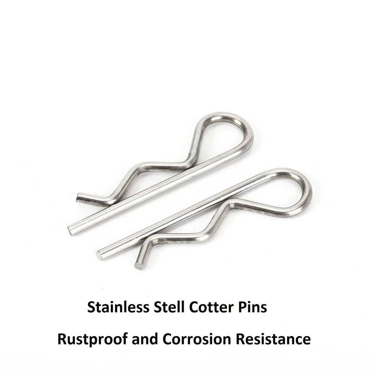 8Pcs Cotter Pins, Heavy Duty Hitch Pins Clip R Clips Cotter Pins, Stainless Steel Spring Retaining Wire Hair Pins， Large for Trailer Tractors Mower Carts Truck Pin Clip M4x75mm