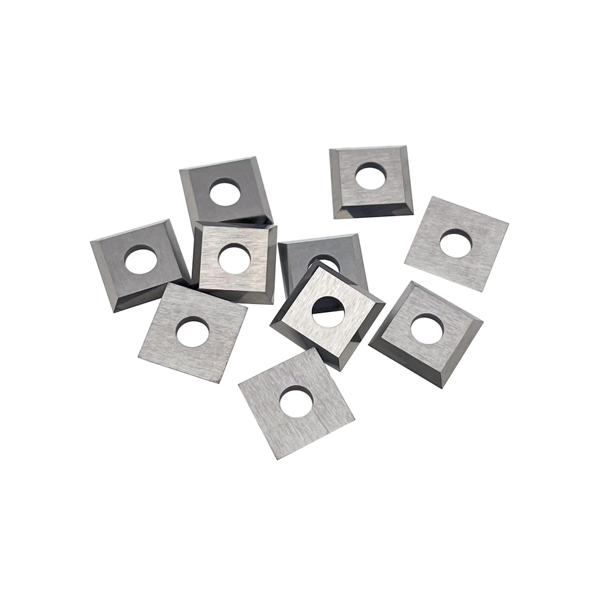 14mm Standard Square Straight Tungsten Carbide Replacement Cutter Inserts Knives 14mm x 14 x 2mm for Woodworking Spiral Helical Planer Head and DIY Wood Lathe Turning Tools 10pcs by LU&MN