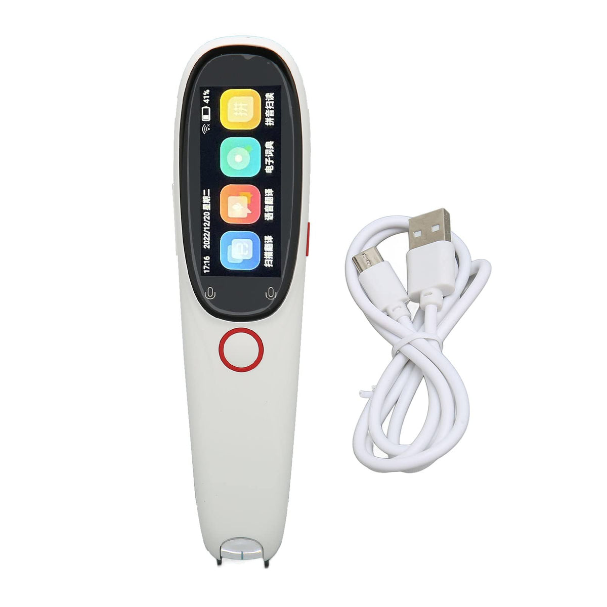 Translator Pen, OCR Scanning Device with 3 Inch Screen, 134 Language Translation, Voice Translator for Learning Speech and Travel, White