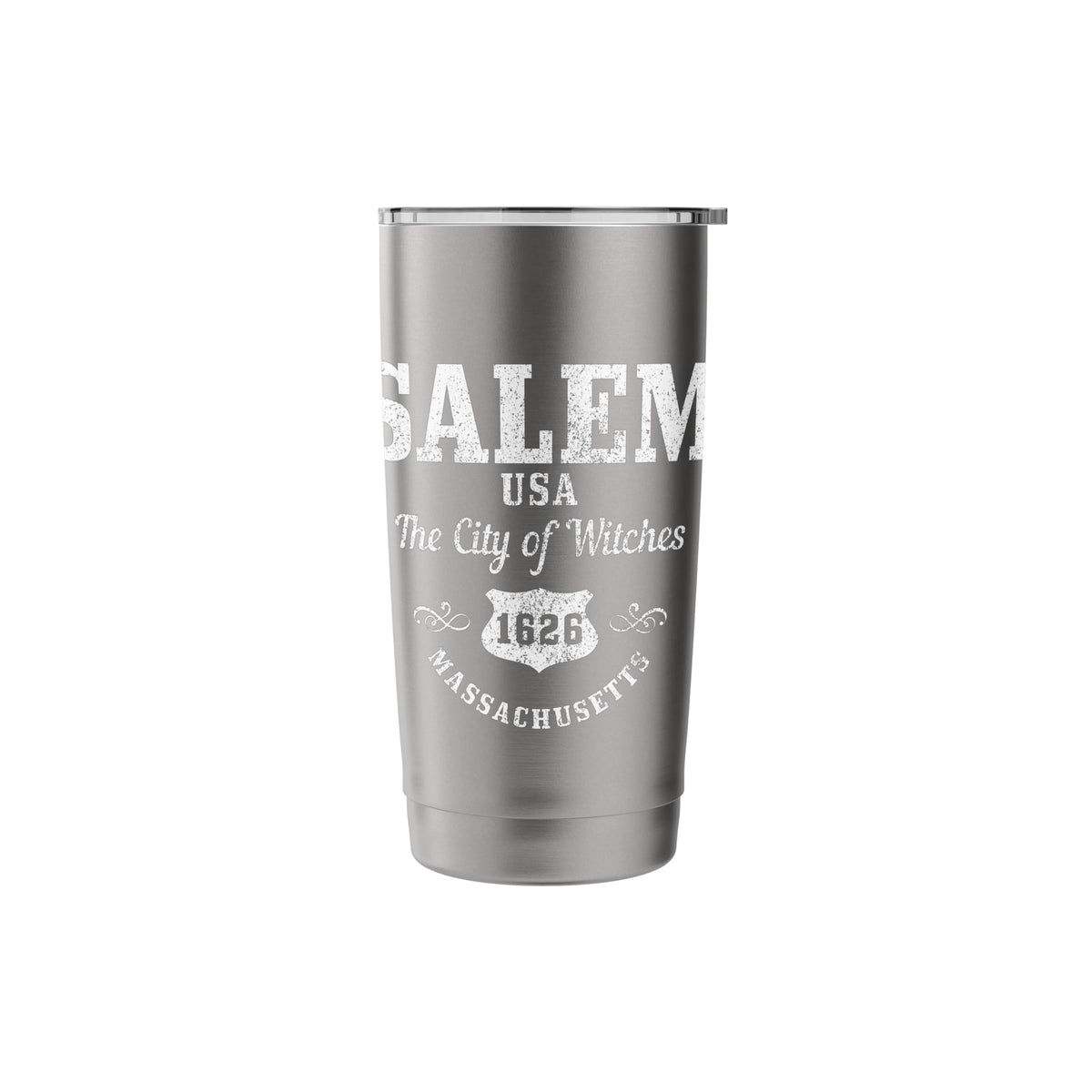 Salem Massachusetts Est. 1626 Witch Broom Halloween Vintage Stainless Steel Insulated Tumbler