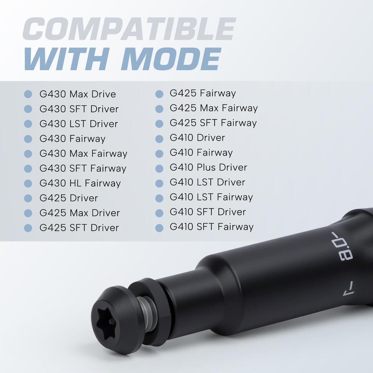 Acebirdie Golf Shaft Adapter Sleeve fits tip .335 Shaft Compatible with Ping G430 10Max, 430,G425,G410,G410 Plus MAX, SFT Driver & Fairway Woods Black