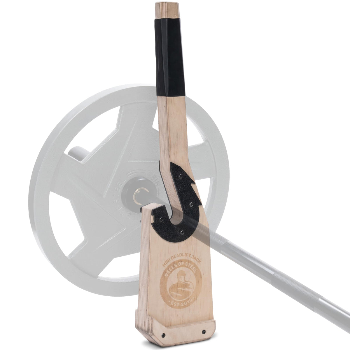 Deadlift Jack [Bells of Steel] Meat Hook Deadlift Bar Jack, Meat Hook Wooden Barbell Jack, 35mm Groove Diameter Deadlift Barbell Stand for Olympic Barbell, Powerlifting, Weightlifting, 500lb Capacity