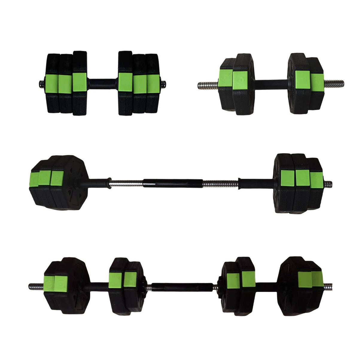 Garvee Adjustable Dumbbell Set, 4 in 1 Adjustable Weights 30 LBS Free Weight Set for Home Gym