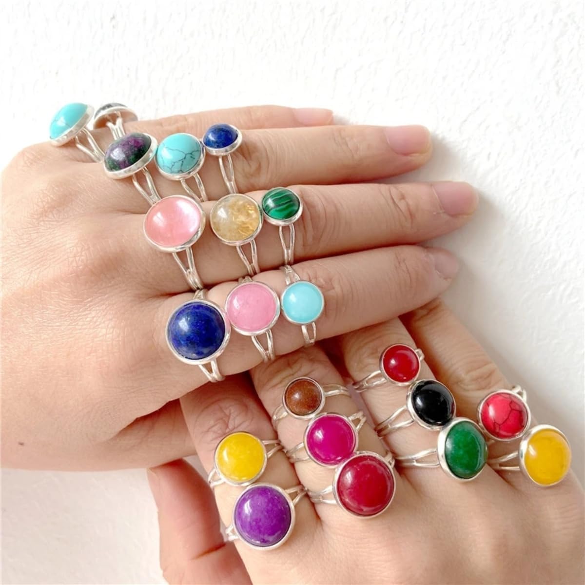 20pcs 4mm Natural Stone No Hole Green Aventurine Semicircle Smooth Cabochons Beads Healing Chakra Crystal Stone Bead for Jewelry Making Rings Earrings Necklace Bracelet DIY Crafts