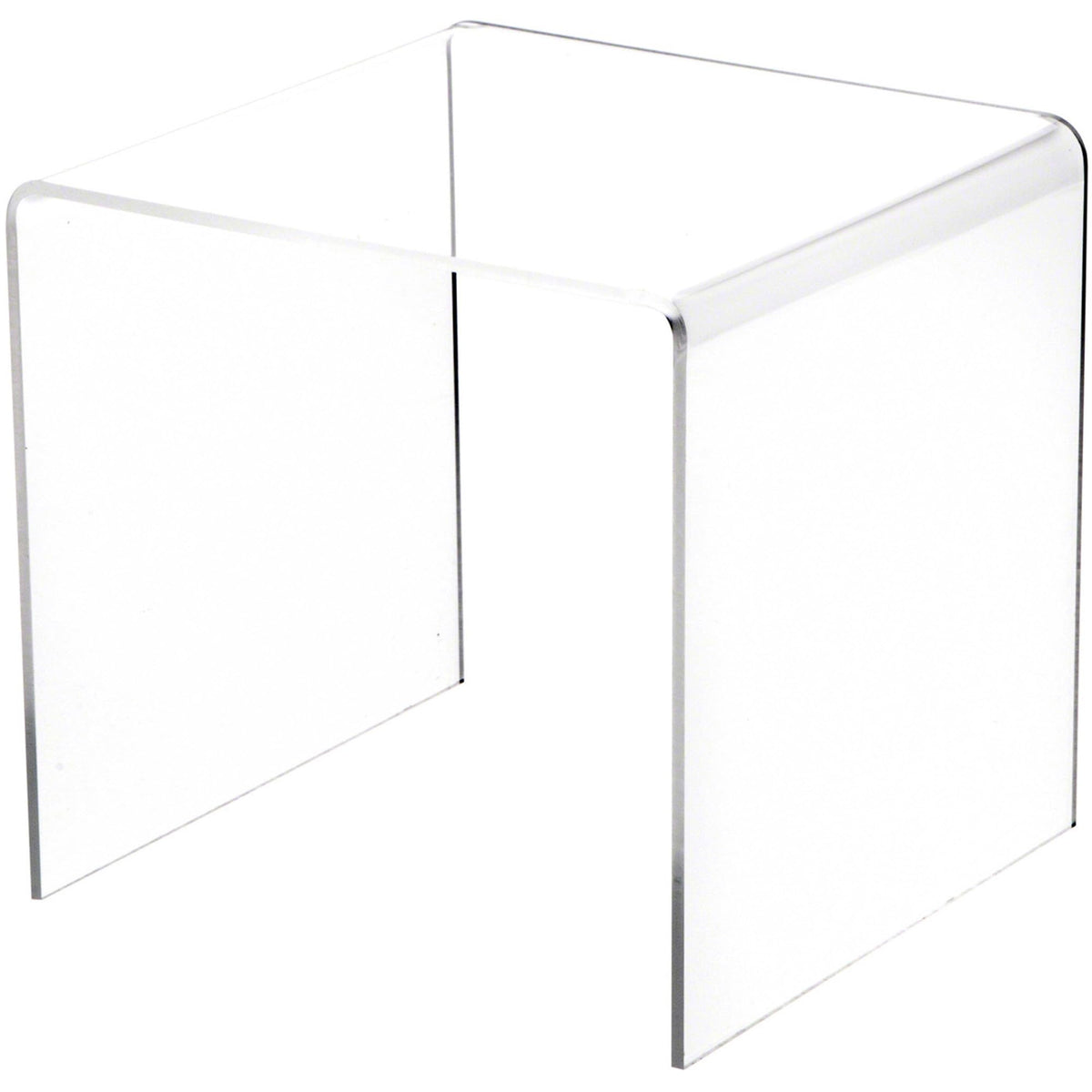 Plymor Clear Acrylic Square Display Riser, 6" H x 6" W x 6" D (1/8" thick)