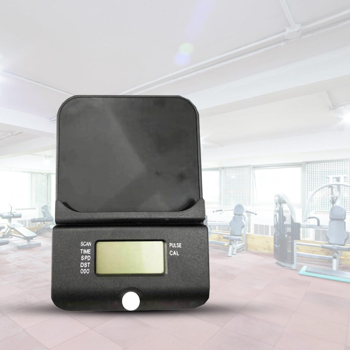 BAIMOQI Electronic Fitness Meter Indoor Fitness Bike Meter Home Gym Digital Monitor with Integrated Phone Stand Simple