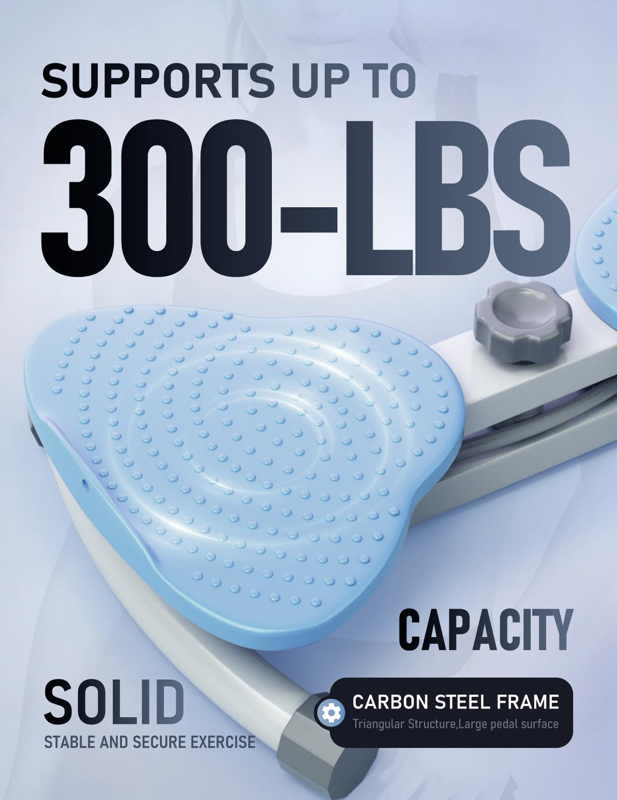 Karimonox Waist Twister Board for Body Sculpting, Ab Work, 300 lbs Weight Capacity, Quiet Operation, Anti-Slip Base, Space-Saving for Home, Gym, Apartment, Office