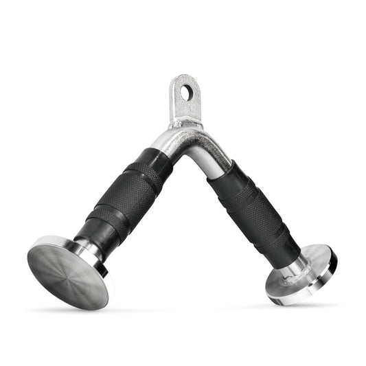 CAP Barbell Deluxe Triceps V-Bar with Rubber Handgrips – Cable Machine Attachment for Tricep Exercises, LAT Pulldown & Home Gym Workouts