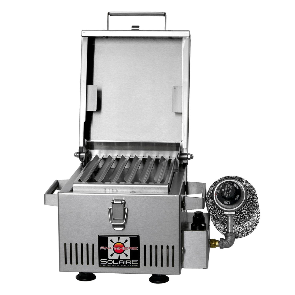 Solaire SOL-IR8A Anywhere Mini Personal Infrared Propane Gas Grill, Stainless Steel