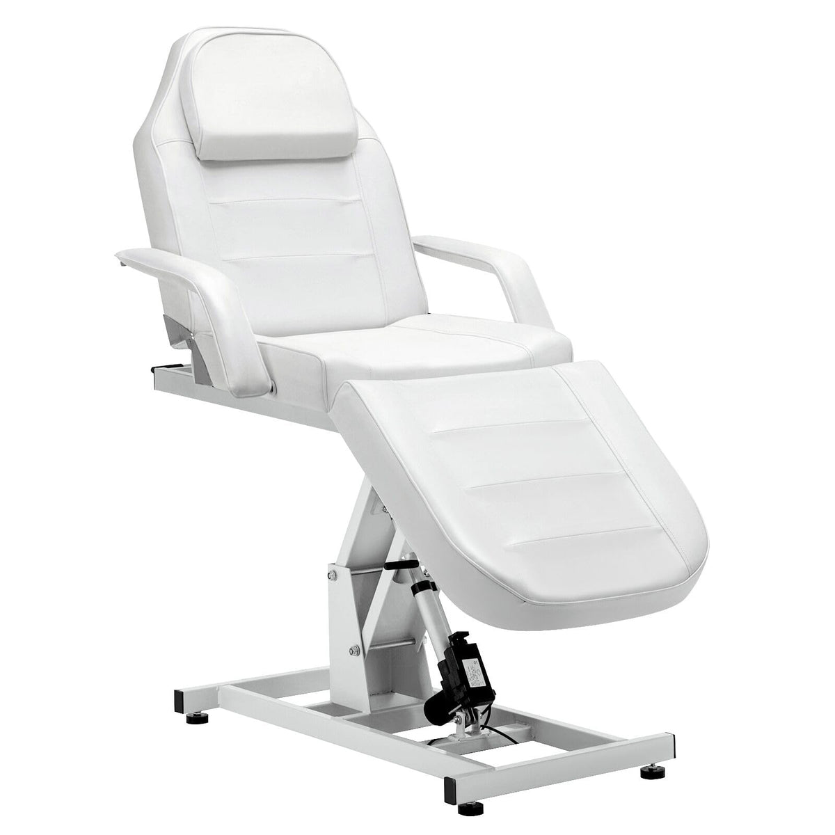 BarberPub Salon SPA Massage Bed Tattoo Chair Facial Adjustable Table Beauty Equipment 0100 (White)
