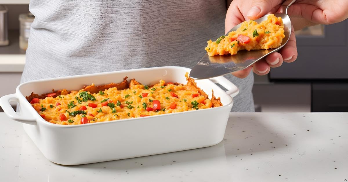 Sweejar Ceramic Bakeware Set - 9x13 Rectangular Baking Dish for Casseroles & Daily Cooking - Beige
