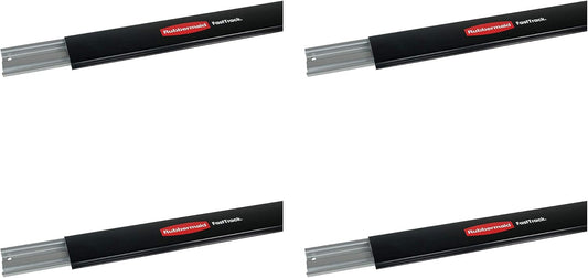 Rubbermaid Heavy-Duty Steel Wall Mounted Storage Rail - 48 Inch | 4 Pack for Home & Garage Organization