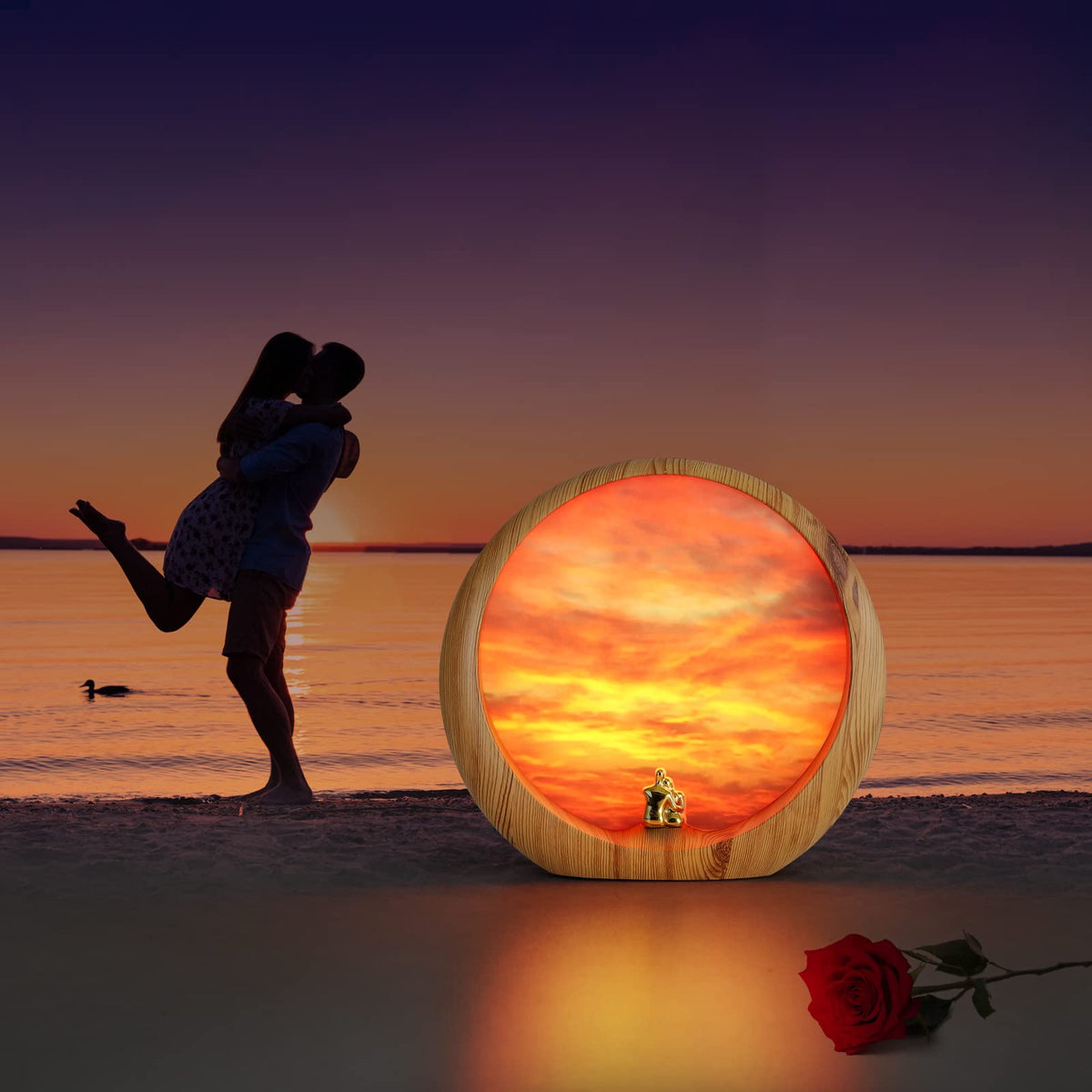mamre Romantic Dimmable Sunset Lamp Home Decor Sunset Table Lamp Gift for Living Room Bedroom