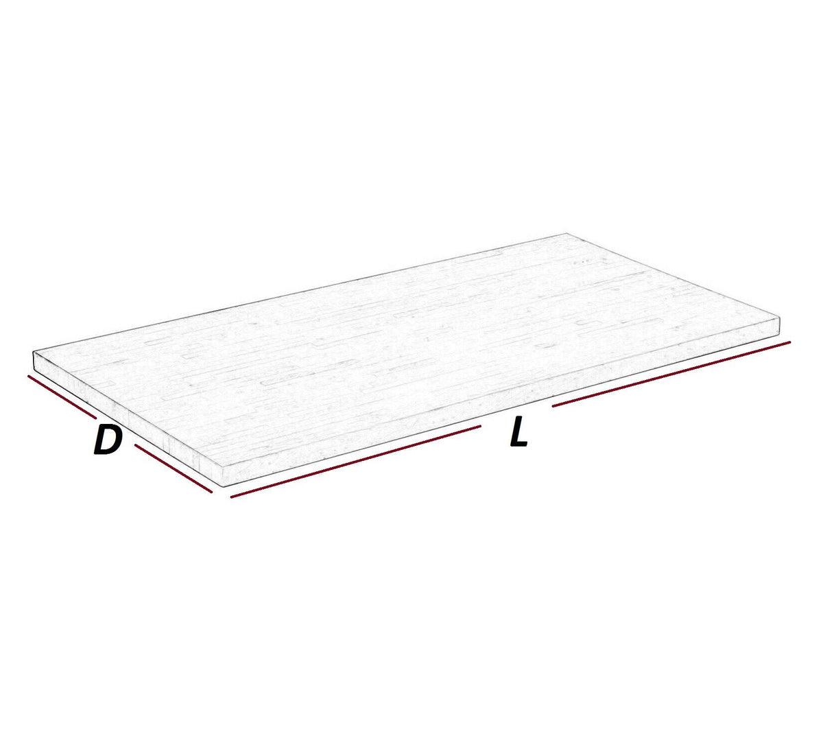 Nexel BTM430 Maple Bench Top, 48" W x 30" D x 1¾" Thick