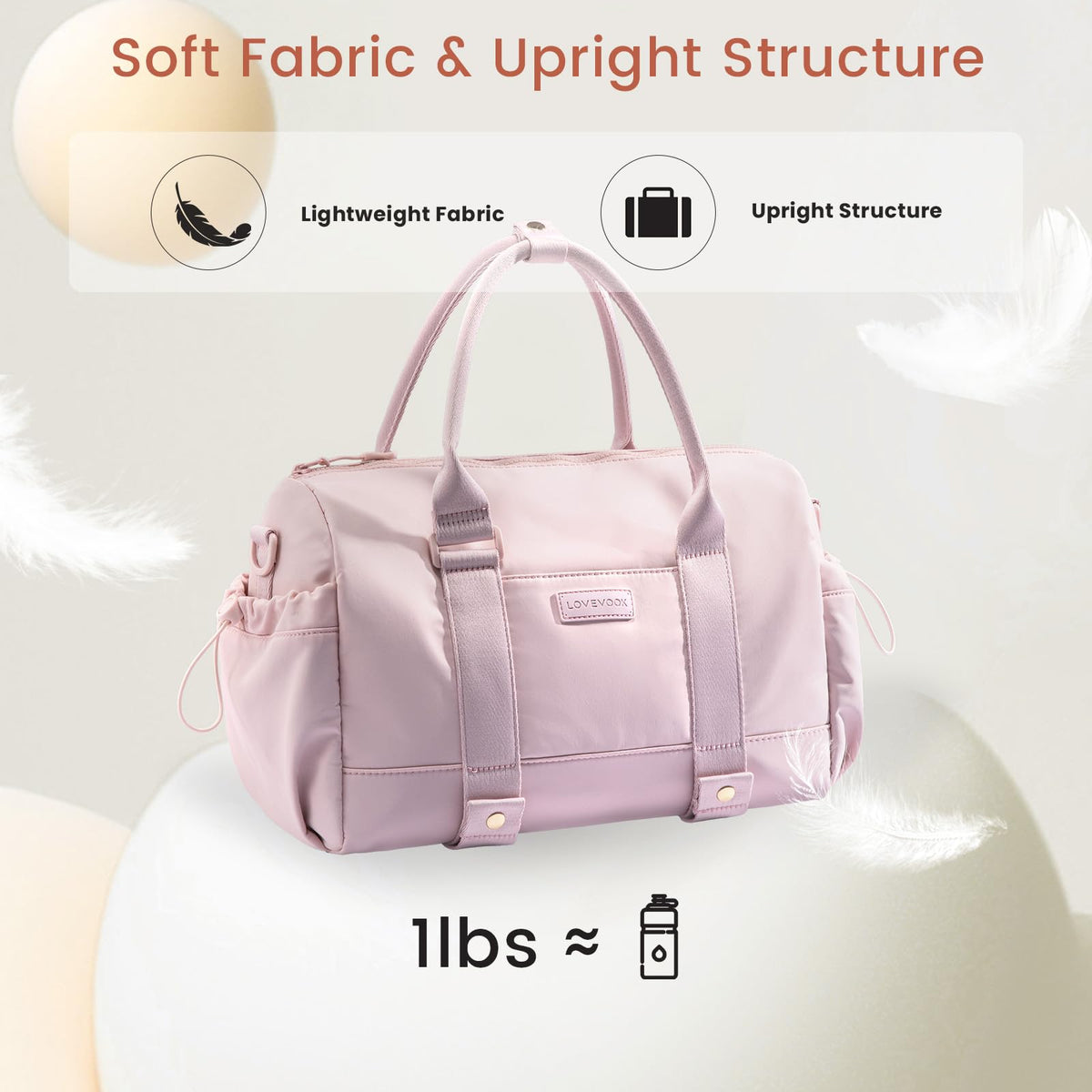 LOVEVOOK Small Gym Bag for Women with Yoga mat Holder, Mini Duffle Bag for Travel with Wet Pocket, Overnight Personal Item Bags, Lightweight Carry on Weekender Duffel for Workout, Dance, Ballet