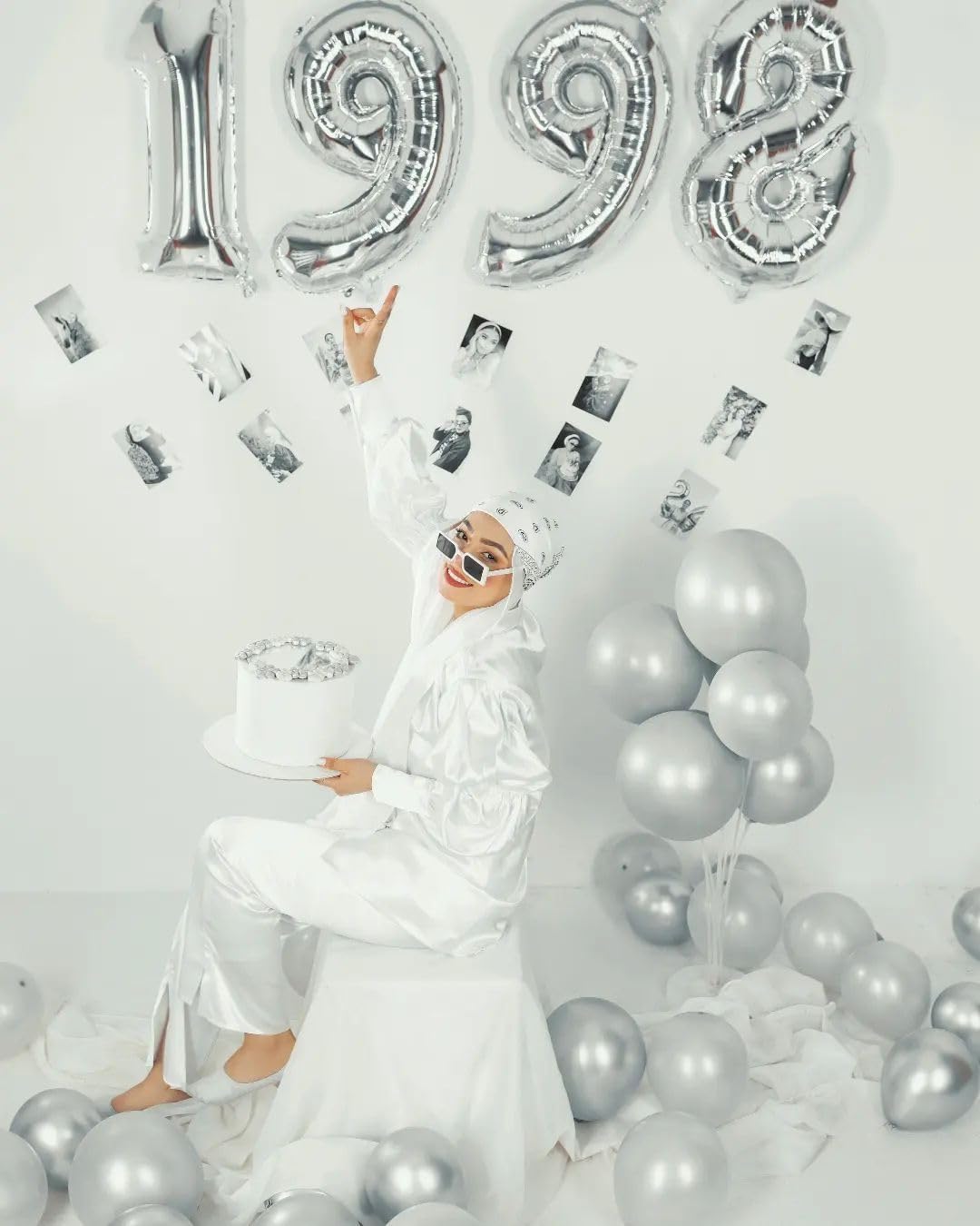 9th Birthday Decorations | Silver 40-Inch Number Balloon - Giant Party Supplies for Boys & Girls