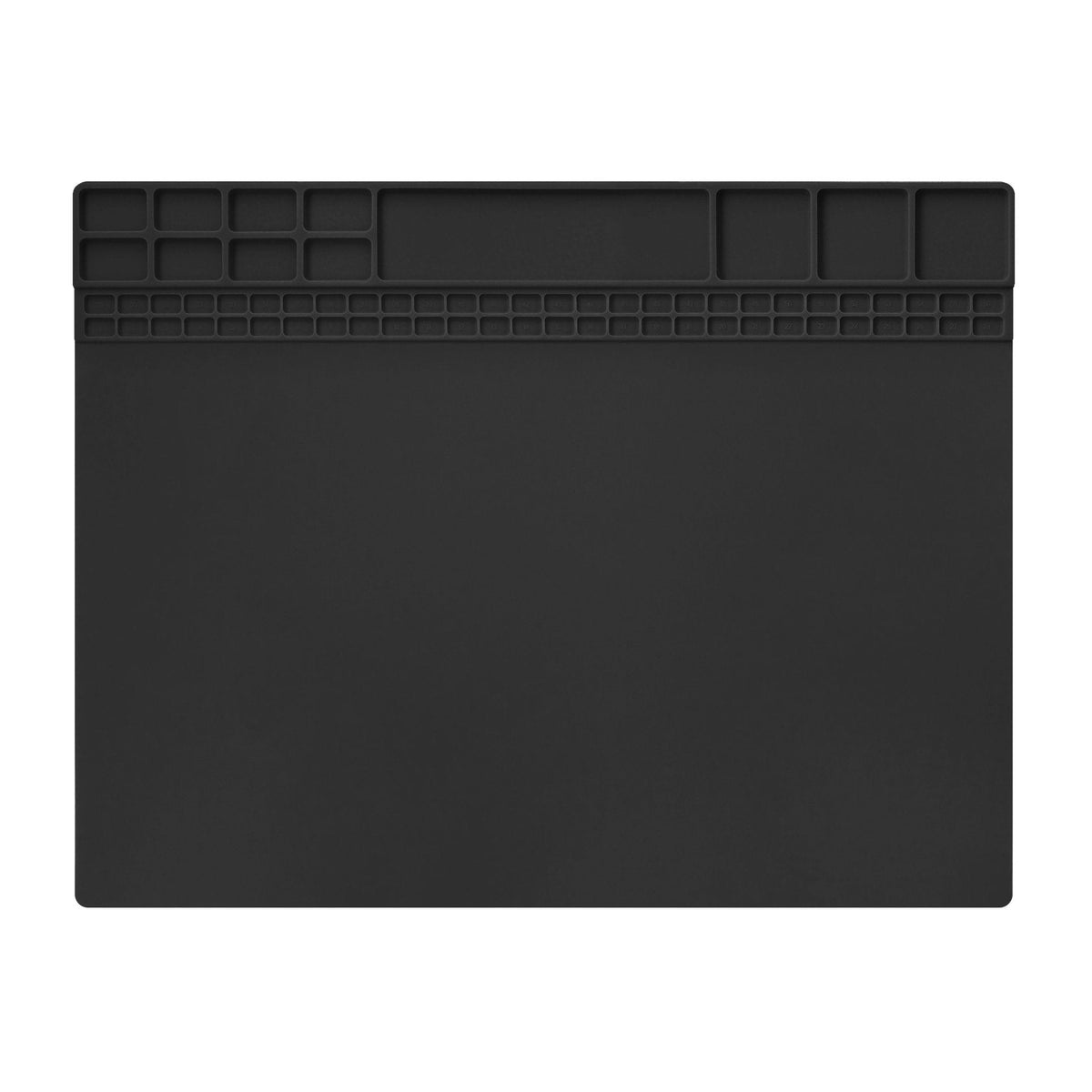 Handook Soldering Mat Silicone Repair Mat Heat Resistant 932°F Workbench Mat for Cellphone, Computer, PCB board Electronic Repair Mat for Soldering Station Iron Gun with Size 16 x 12 Inch (Black）