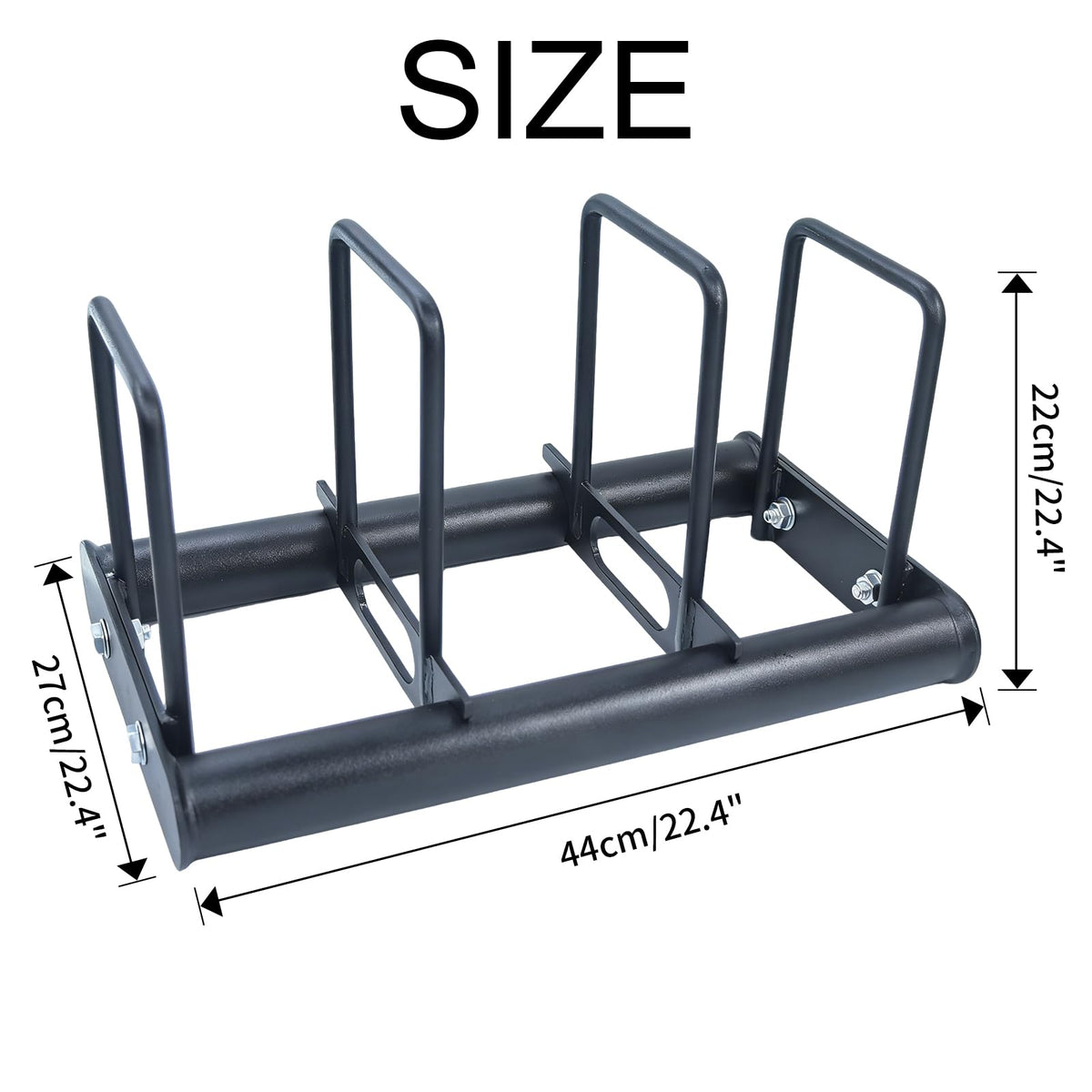 Weight Rack with Dividers 660 LBS Capacity Olympic Weight Plate Rack for Home Gym Freestanding Dumbbell Organizer with 3-Section Spacing for Thin & Thick Plates