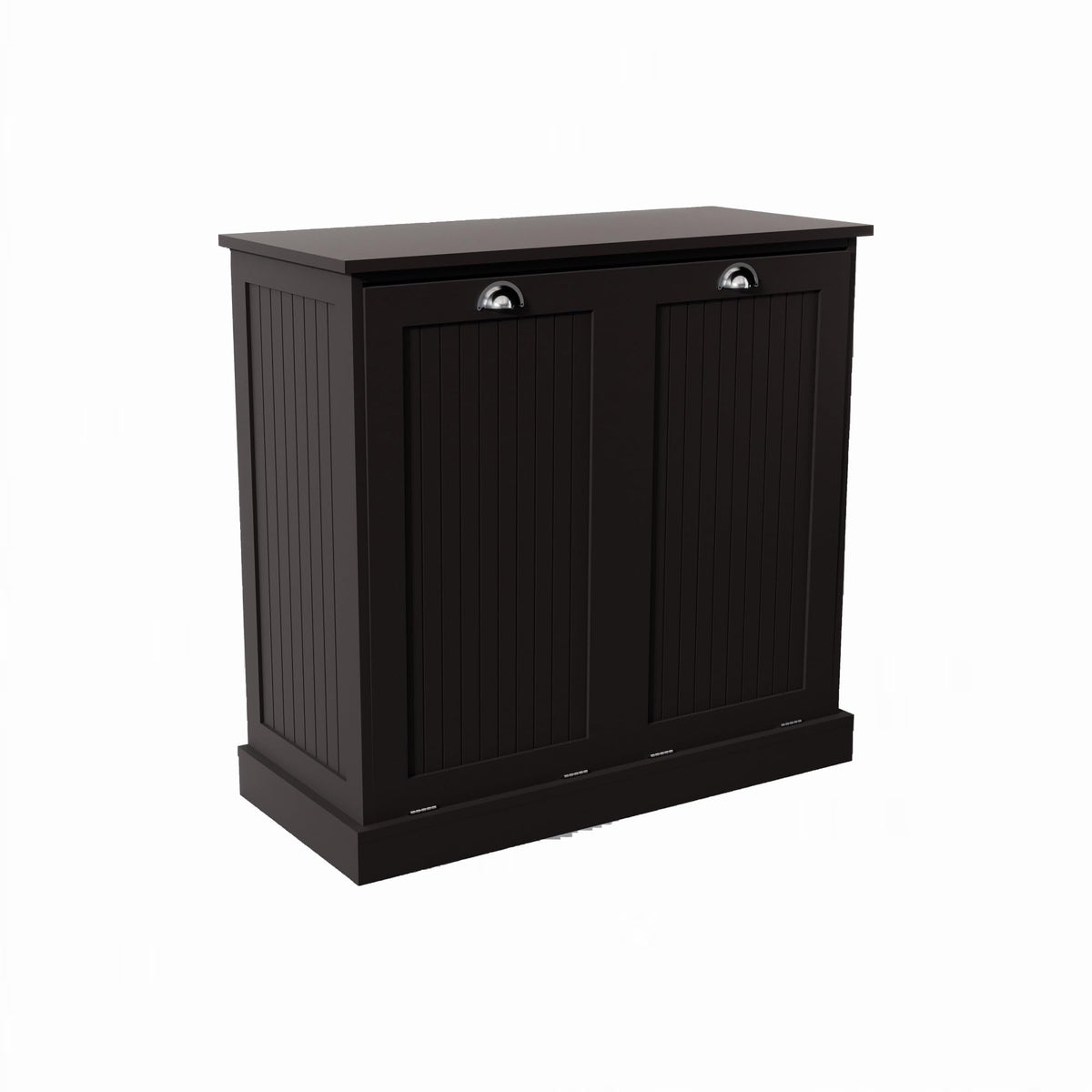 Contemporary Storage Cabinet, Two-Compartment Tilt-Out Laundry Sorter Cabinet, for Bathroom Hallway,for The Kitchen