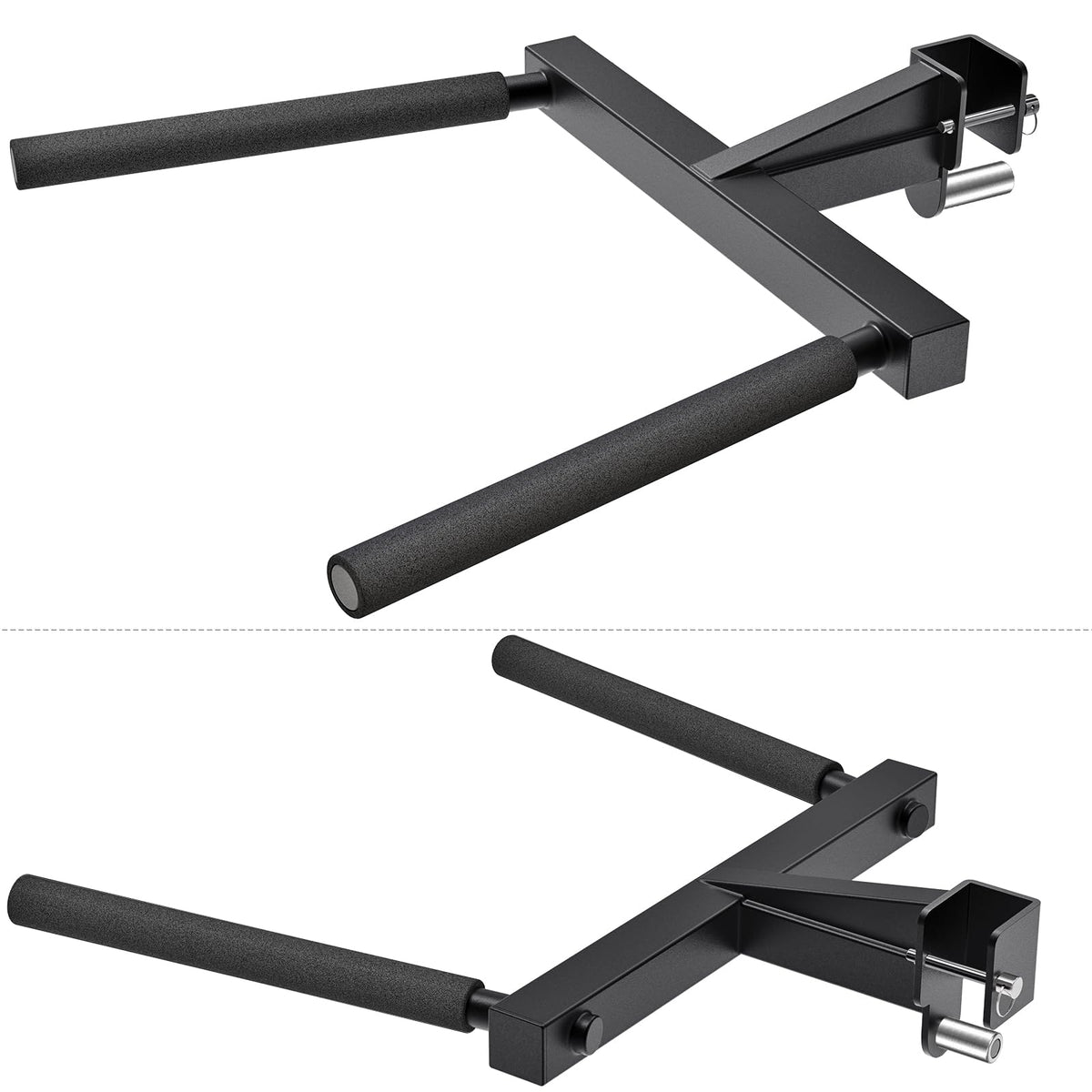 Kipika Y-Shaped Dip Bar for 2" x 2" Power Cage with 5/8" or 1" Hole - Dip Bar Attachments for Home Gym - Heavy Duty Power Rack Attachments - 2" x 2" Squat Rack Accessories for Strength Training