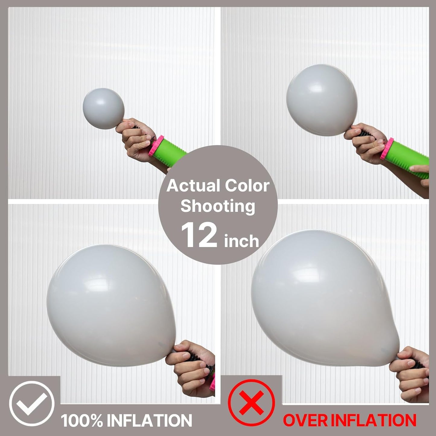 PartyWoo Gray Balloons - 50pcs 12 Inch Matte Gray Latex Helium Balloons for Celebrations
