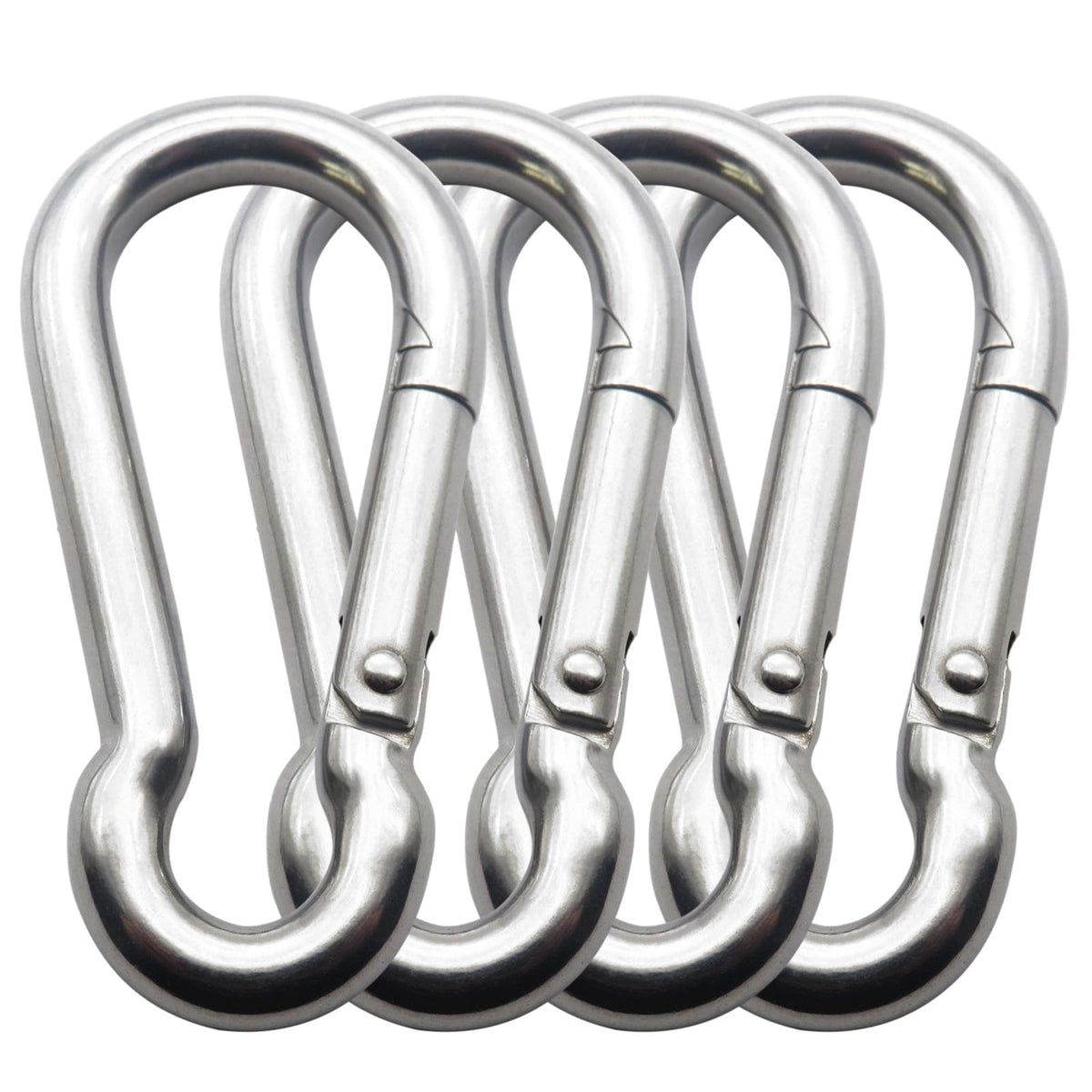 3 Inch 4 Pack Spring Snap Hook-M8x80mm, Cable Machine Accessories for Home Gym Pulldown Attachment, Exercise Machine, Heavy Duty Steel Clip for Outdoor Fitness