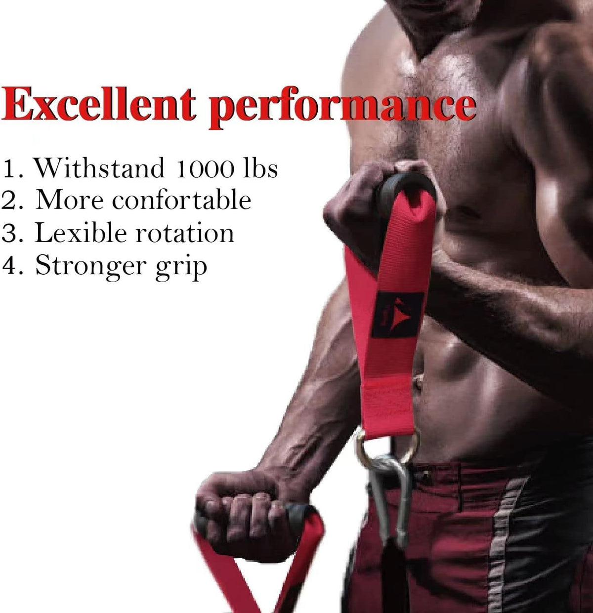 Vigoog Heavy Duty Gym Workout Handles Attachment for Cable Machine,Resistance Band,Pulley System Home Exercise Equipment, Comfortable and Stronger Grip