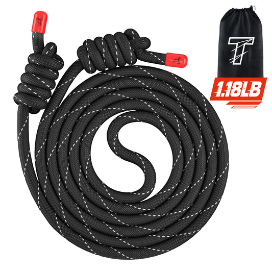 Flow Rope Exercise Jump Rope For Fitness, Working Out, Flow with 9 Ft Adjustable Double Woven Workout Rope For Men, Women, Beginners' Training – Indoor & Outdoor Cardio