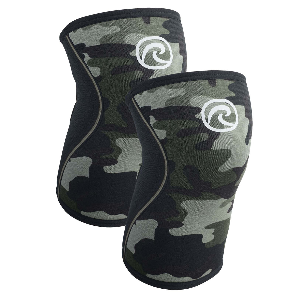Rehband 5mm Knee Sleeves for Functional Training, Cross-Training & Powerlifting, Weightlifting Knee Support made of Neoprene, Unisex, Colour:Camo - 1 Pair, Size:X-Large