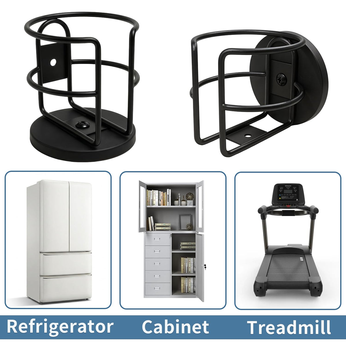 Magnetic Cup Holder, Heavy Duty Metal Drink Holder with 3.26 Inch Strong Magnetic Base for Refrigerator/Treadmill/Truck/Tractor/Forklift/Boat/Golf Cart, Featuring Bottom and Side Magnetic Attachment