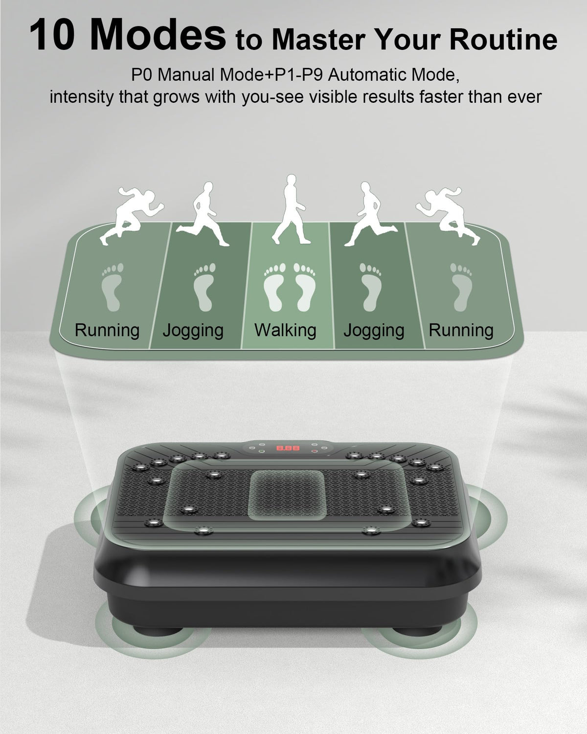 Vibration Plate Exercise Machine, Shake Plate, Vibration Plate for Lymphatic Drainage & Weight Loss, 250 Speed Levels, 400 Lbs Capacity Whole Body Vibrating Plate Workout with Fitness Resistance Band