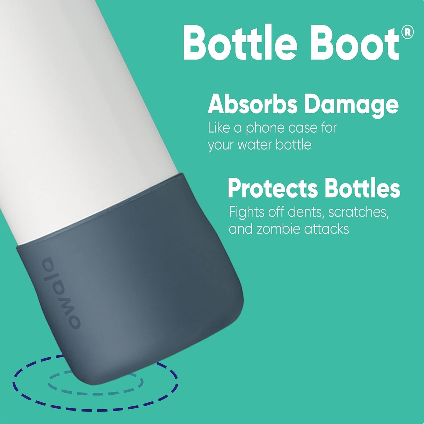 Owala Silicone Water Bottle Boot - Anti-Slip Protective Sleeve for 32 Oz FreeSip & Flip Bottles | Grey