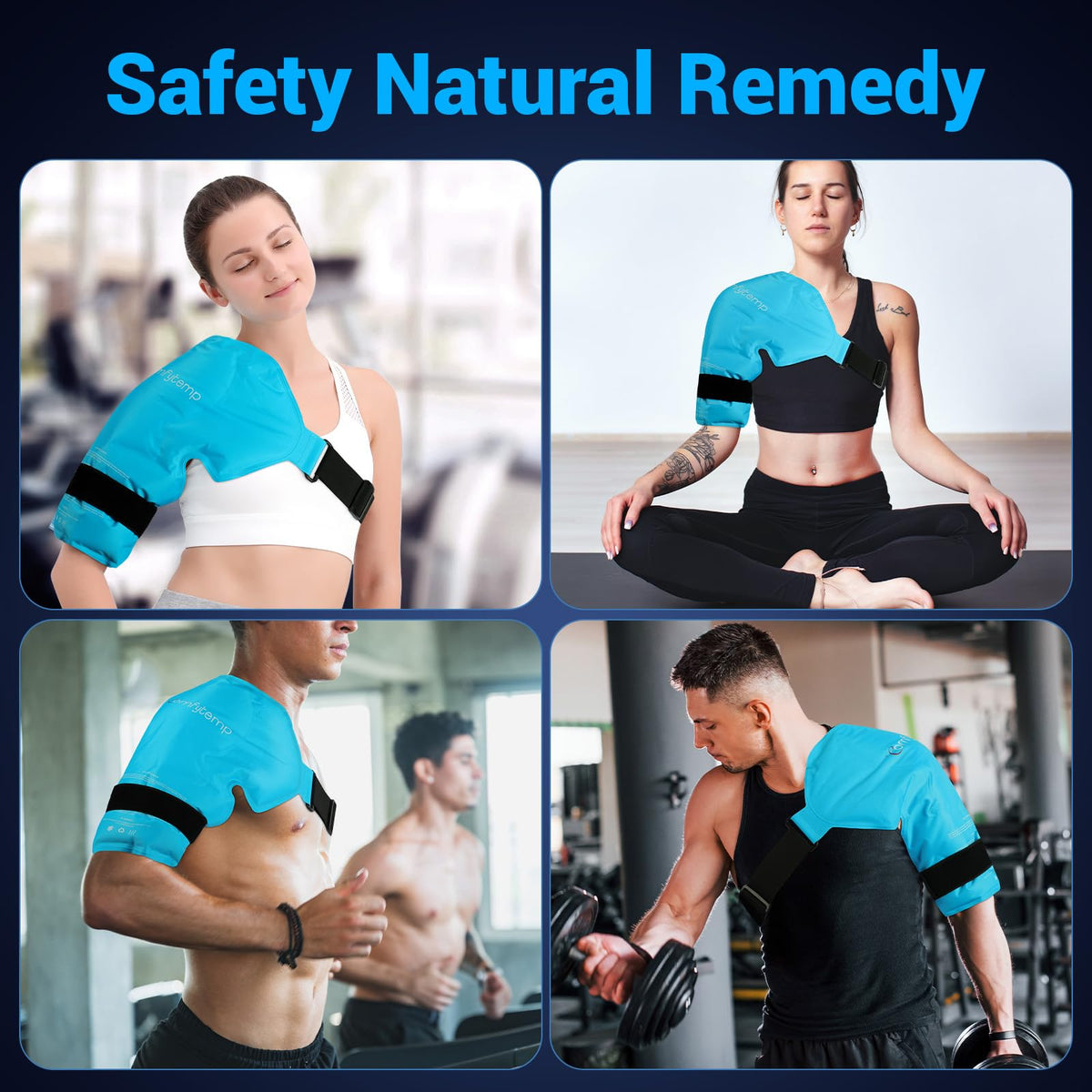 Comfytemp Shoulder Ice Pack Rotator Cuff Cold Therapy Wrap, FSA Eligible HSA, Gel Packs for Injuries Reusable Hot Cold Compress Shoulder Brace for Pain Relief, Men Women Recovery Item (Large/X-Large)
