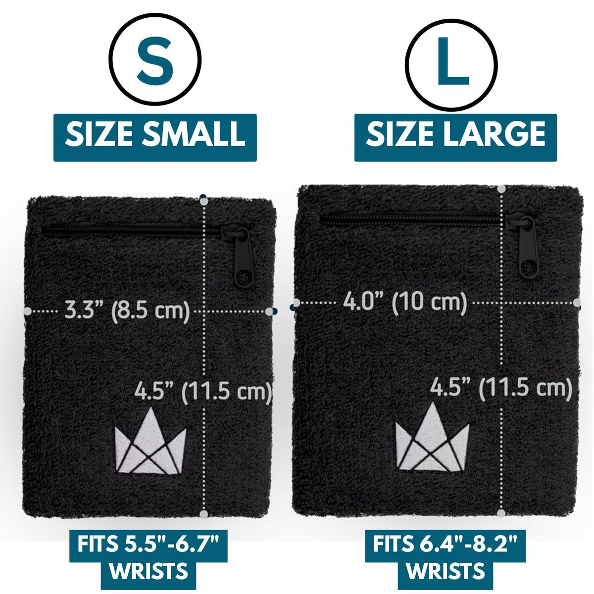 The Friendly Swede Wrist Wallets for Men & Women — Wristband Pocket with Zipper for Jogging, Cycling & Walking - Wrist Pouch for Men for Storing Cash, Keys & Credit Cards - Ankle Wallet - 2 Pack