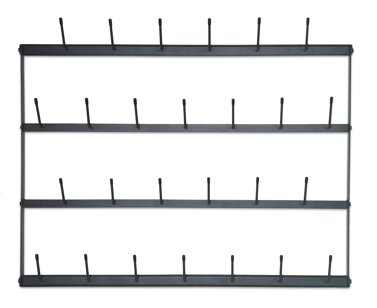 Claimed Corner Mug Rack with Sturdy Steel Frame, Matte Black Finish, Removable Rubber Caps, Wall Mounted (Horizontal 34" x 23.5")