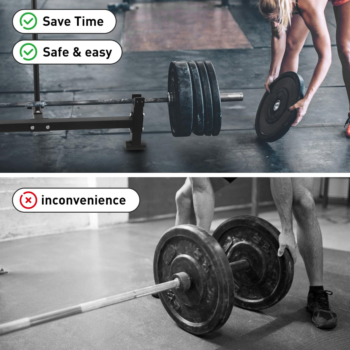 WYGVNR Heavy Duty Deadlift Barbell Jack Weight Lifting Olympic Barbell Changing Weight Plates for Deadlifting, Powerlifting, and Weightlifting - 900lb Capacity
