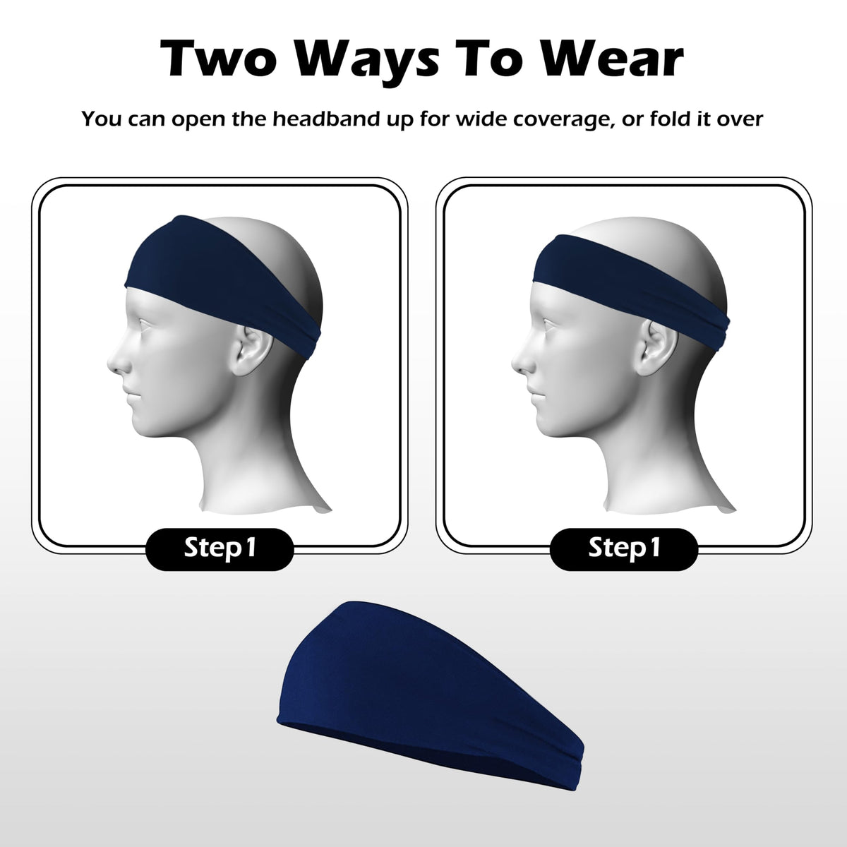 Headbands for Women, 12PCS Wide Stretchy Sports Hair Bands, Elastic Soft Fashion Head Bands, Non-Slip Running Sweatbands for Fashion, Washing Face, Workouts, Yoga, Daily Use