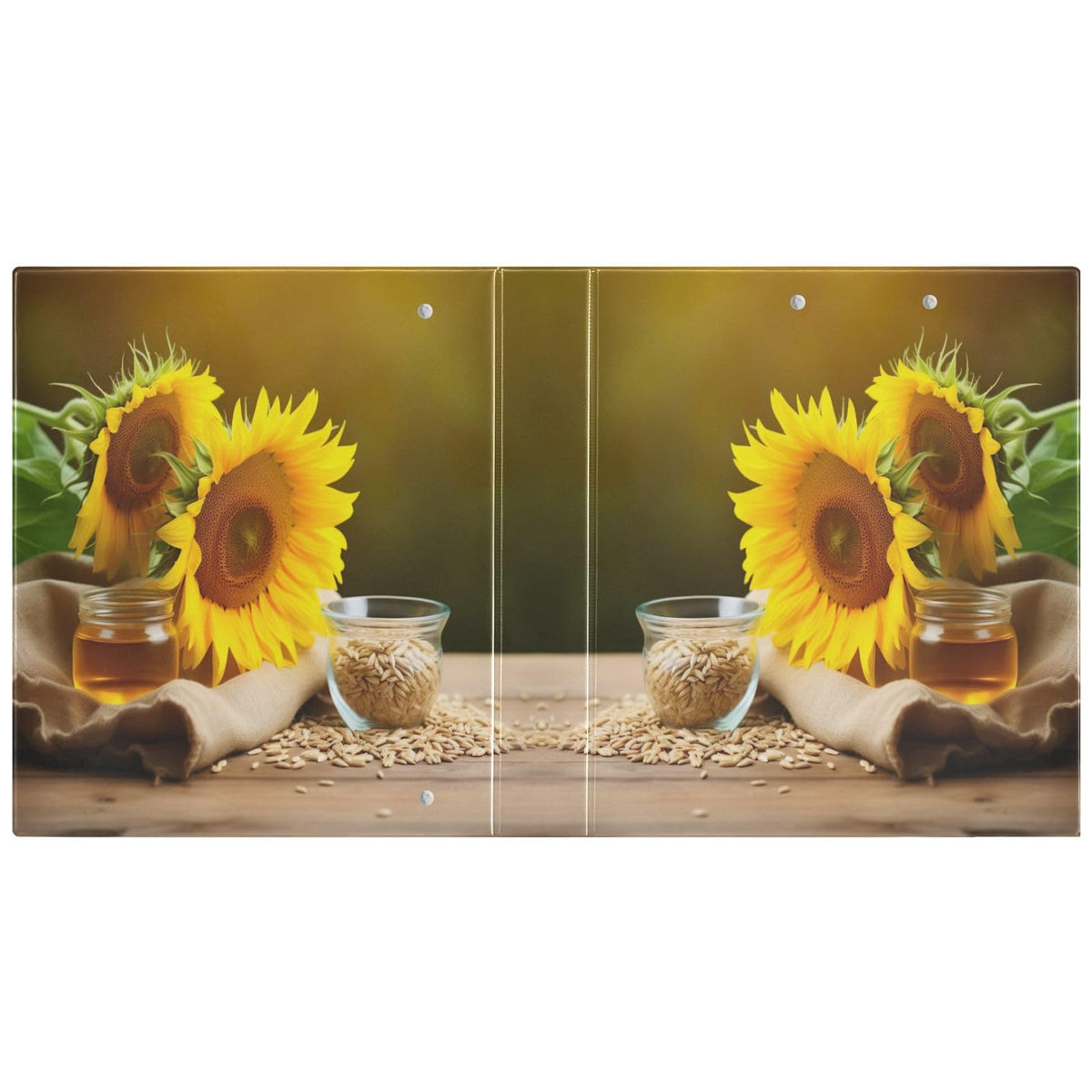 Joko Ivery Spring Sunflowers Honey 3 Ring Binder Letter Size 1.5 Inch Binders 3 Ring with Clipboard & 3 Pockets Three Ring Binder Organizer for Work Recipes Paper Office Supplies Gifts 1 Pack