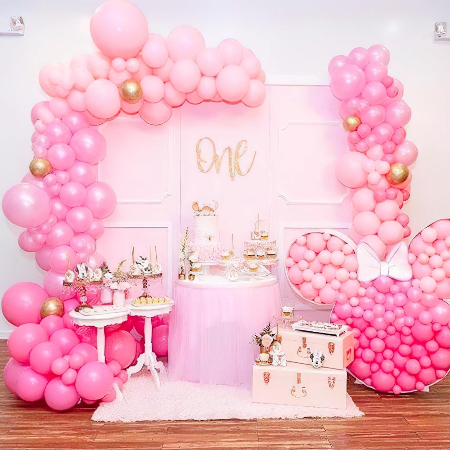 PartyWoo Pearl Pink Balloons - 50 Pcs 12 Inch Latex Helium Balloons for Weddings & Baby Showers