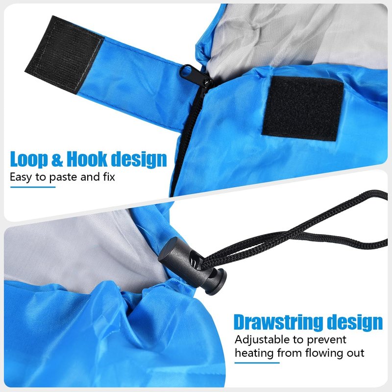 OBTANIM Sleeping Bags Portable Waterproof Thick Camping Sleeping Bag for Adults Kids 4 Seasons Cold Weather or Warm Backpacking Hiking Travel Indoor Outdoor Use (Blue)