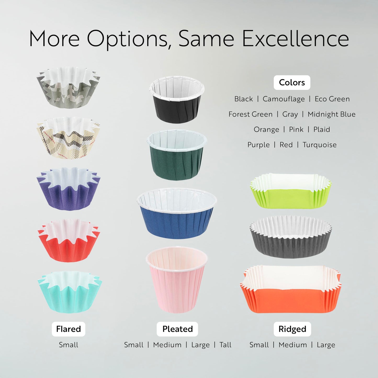 Restaurantware Paper Baking Cups 200 Count 0.4 Ounce Paper Greaseproof Muffin Liners, 2 Inches Disposable Baking Cups Flared Design Black for Oven and Freezer Use