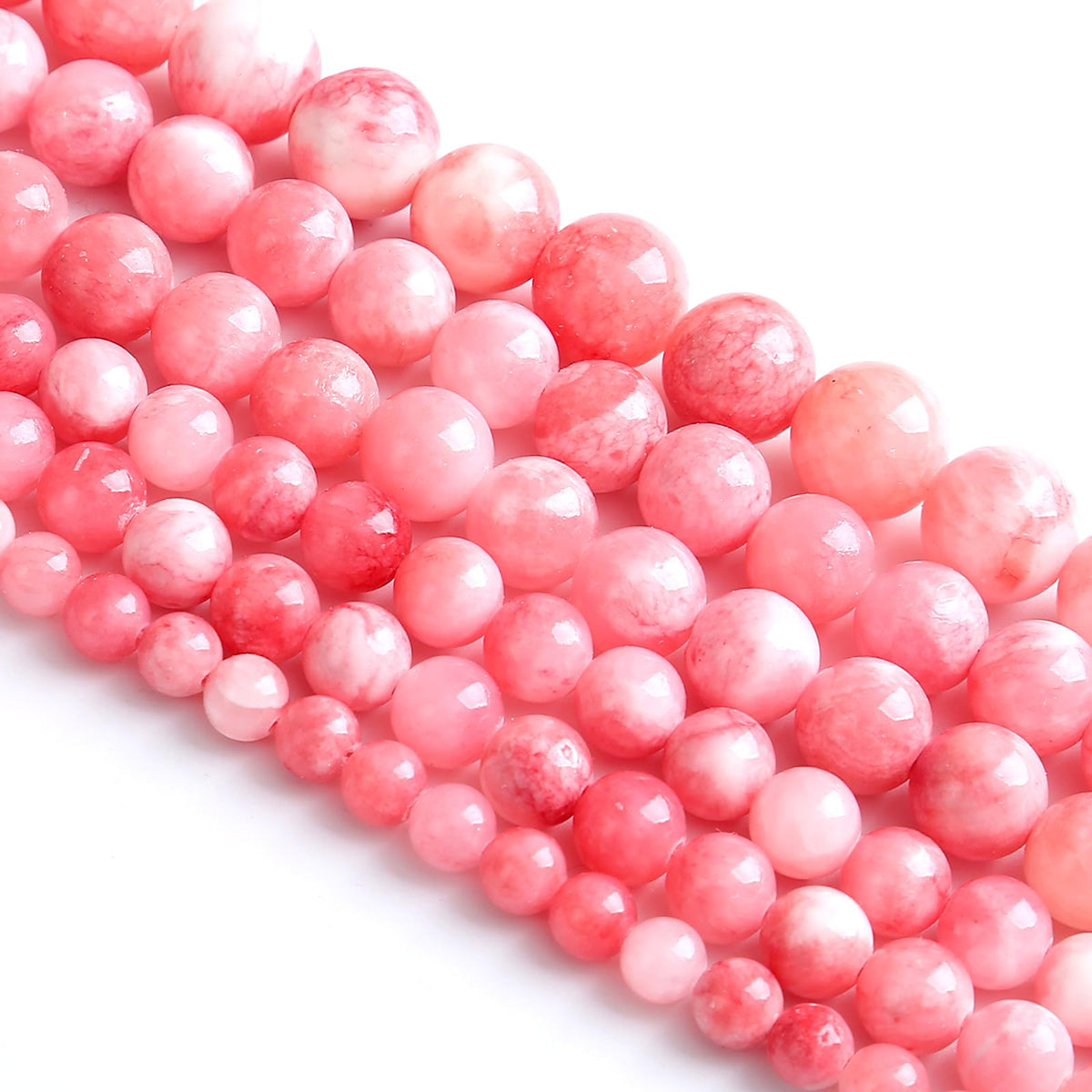 160PCS 4MM Pink Persian Jade Spacer Loose Beads for Jewelry Making DIY Bracelet Necklace 2 Strands