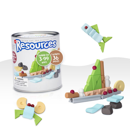 Taksa Toys Nature-Inspired Educational Unique STEM Toys Premium Stacking Blocks Preschool Resources for Kids Building Activities, Montessori Toys for 3 4 5 6 7+ Year Old Learning Game Fun Pack 36 Pcs