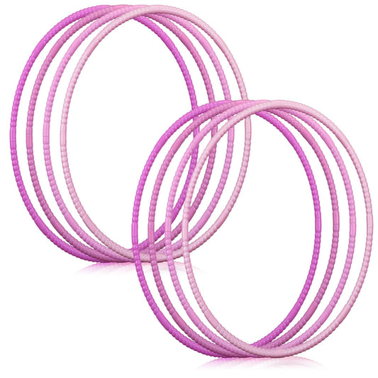 Sratte 8 Pcs Color Hoop Detachable Adjustable Exercise Ring Plastic Hoop for Gymnastics Dog Agility Equipment Party Decor, 4 Colors(28 Inch,Sweet Color)