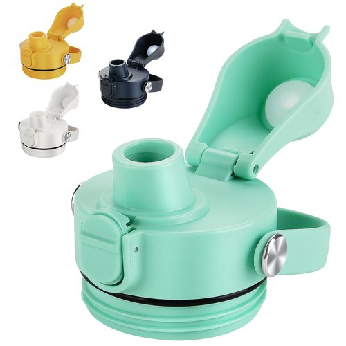 EIPOSAU Spout Lid for YETI Rambler Bottle, BPA Free, Ideal Chug Cap for YETI, Fits 18 26 36 64 oz Bottles, Replacement Lids with Push Button & Lock, Seafoam