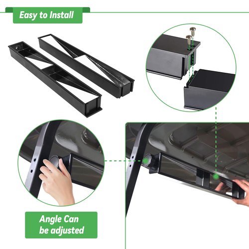 Cartalia Universal Golf Cart 4 Panel Rear View Mirror for EZGO Club Car Yamaha, 35.8" Length Wide Angle Panoramic Mirror Eliminate Blind Spots for ATV UTV Vans Trucks, Included All Hardware