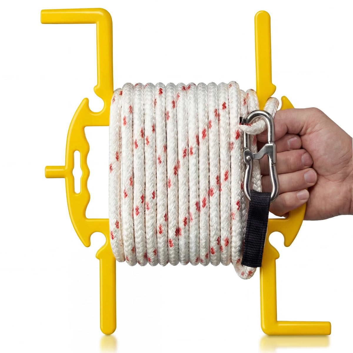 Konohan 1 Pcs Anchor Rope Winder Large Heavy-duty Cord Spool Organizer with Handle Holds up to 150 Feet for Boats Docks Kayaks Paddleboards Anchor Mooring Lines, Ski Tube Robes