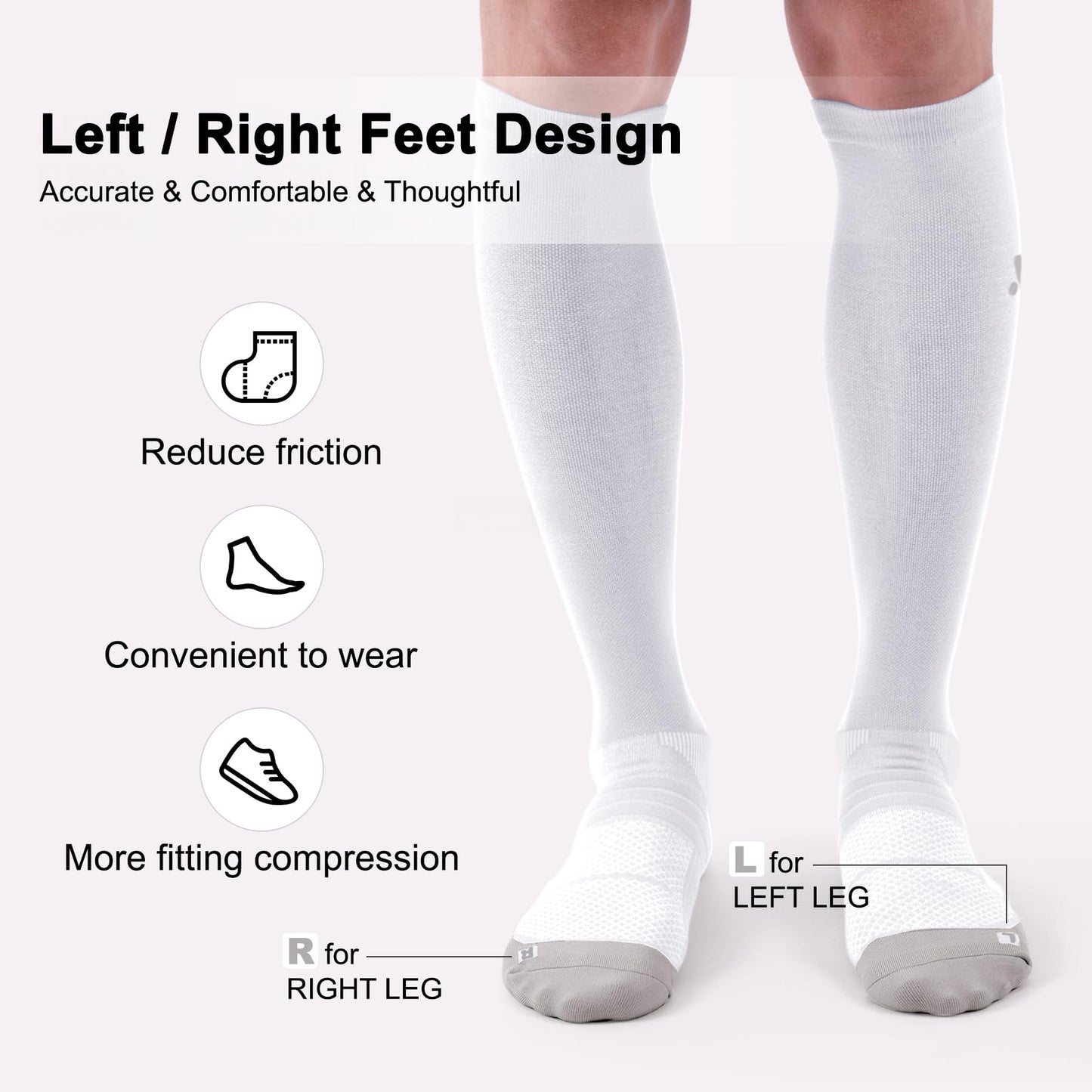 musesox Compression Socks for Women and Men,Knee High 15-20mmHg Graduated Support(3 Pairs) for Nurses,Travel,Black Gray Green,Medium