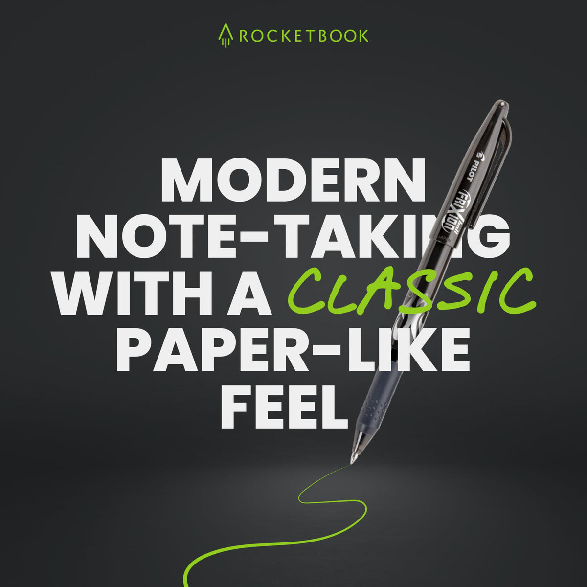 Rocketbook Core Reusable Smart Notebook, Lined Pages For School, Work and Creative Projects, Letter Size 8.5x11, Black - Premium